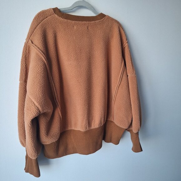 Free People Cozy Camden Faux Shearling Sweatshirt - Picture 7 of 7